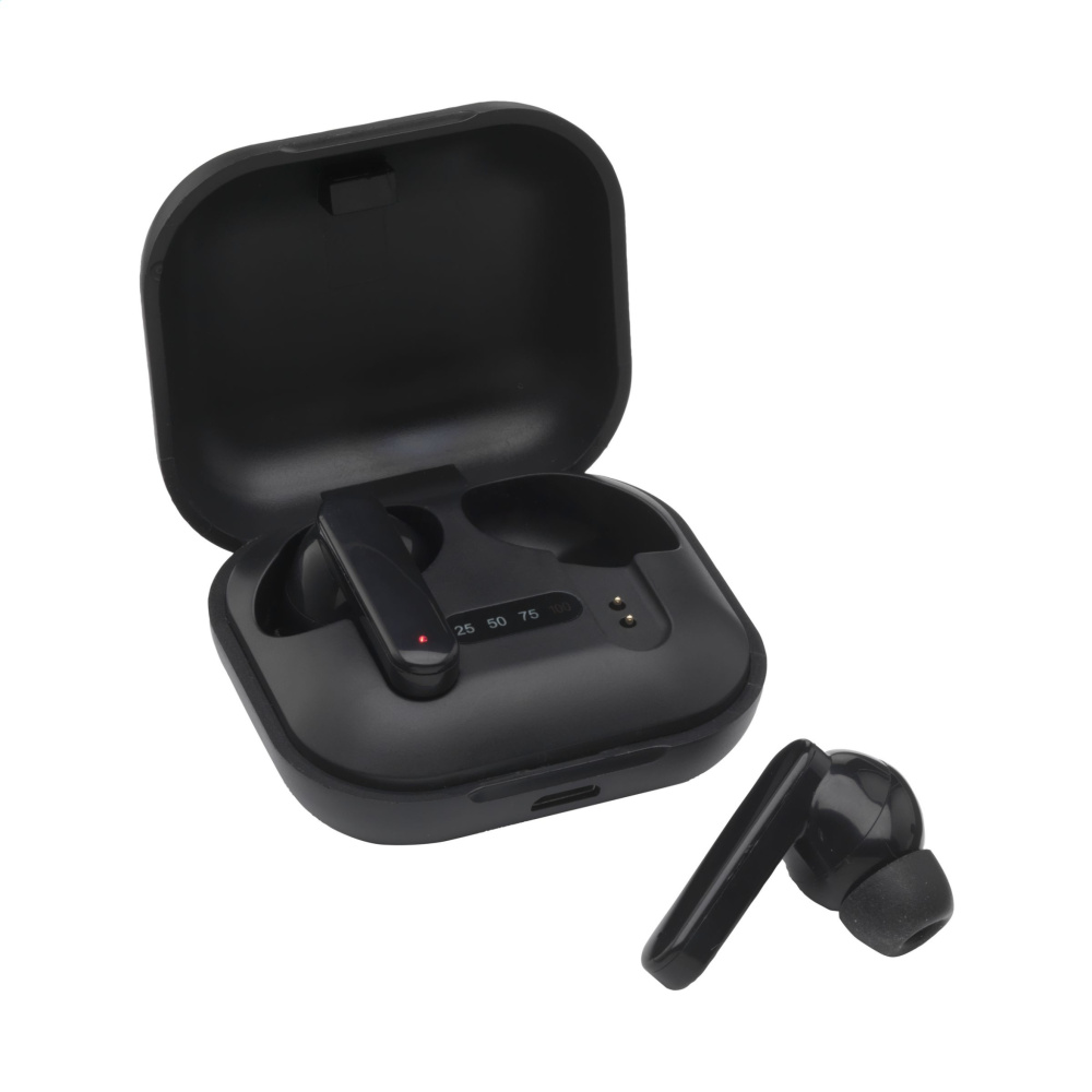 Logo trade advertising products image of: Aron TWS Wireless Earbuds in Charging Case
